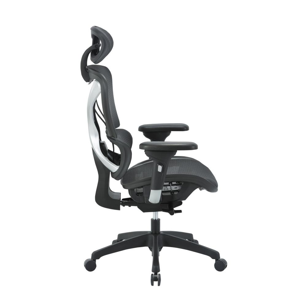 Lucia Fully Adjustable High Back Mesh Ergonomic Manager Office Chair W/ Headrest - Black Fast shipping On sale