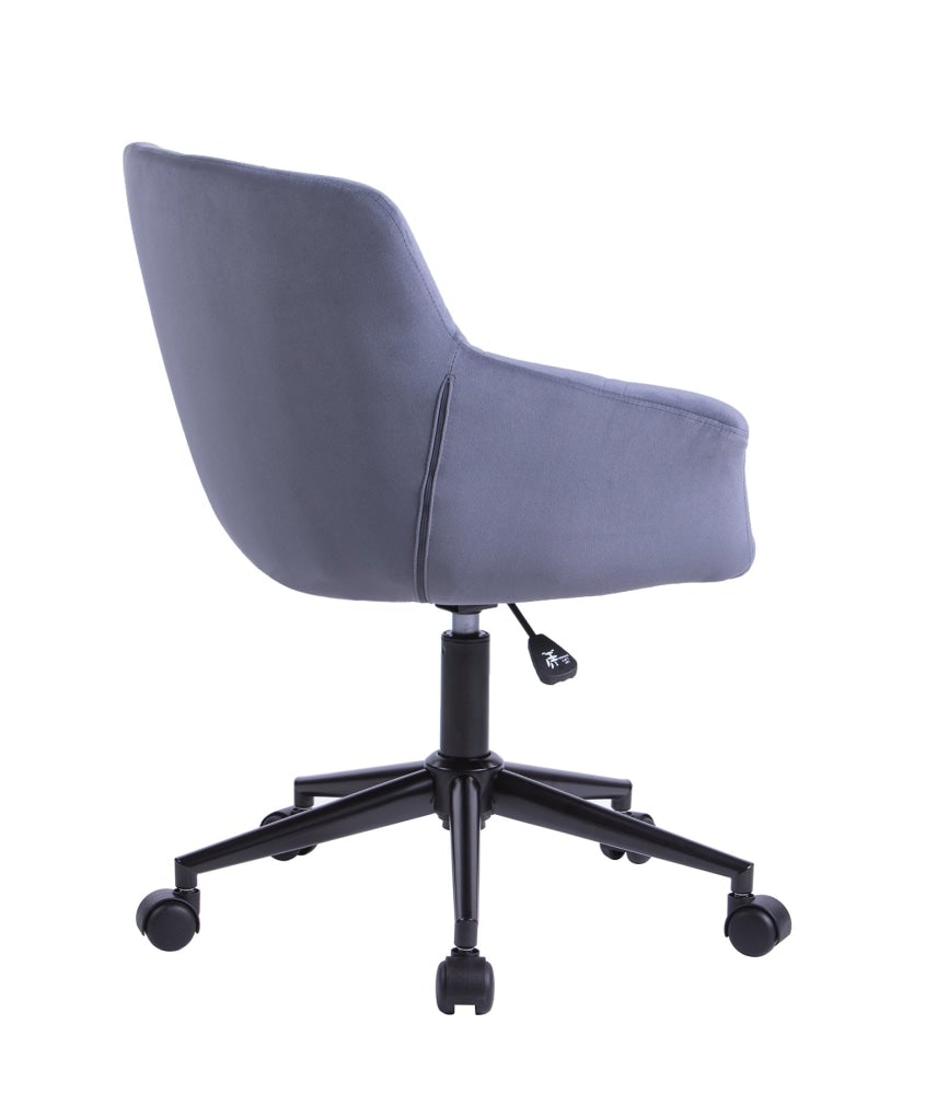 Lunan Premium Velvet Fabric Executive Office Work Task Desk Computer Chair - Grey Fast shipping On sale