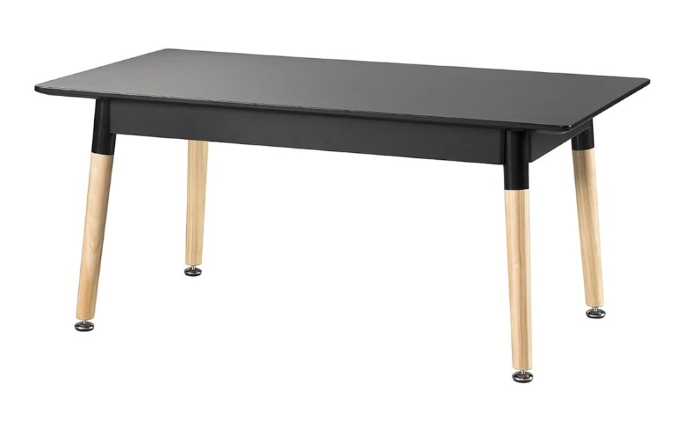 Lune Rectangular Wooden Coffee Table 90cm - Black Fast shipping On sale