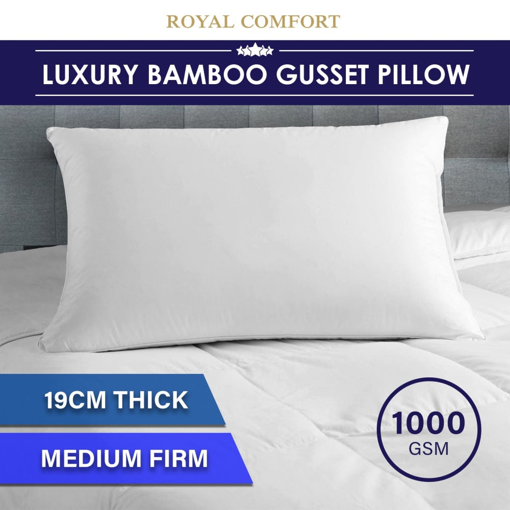 Luxury - Bamboo Gusset Pillow - Single Pack Fast shipping On sale