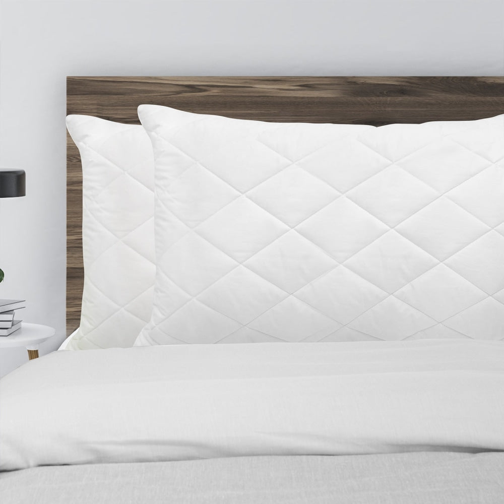 Luxury - Bamboo Quilted Pillow - Twin Pack Fast shipping On sale