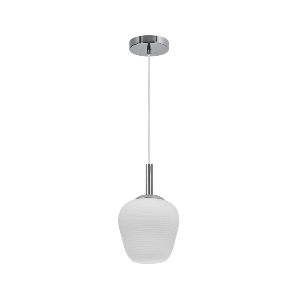 Lydia Glass Modern Elegant Pendant Lamp Ceiling Light - Chrome Fast shipping On sale