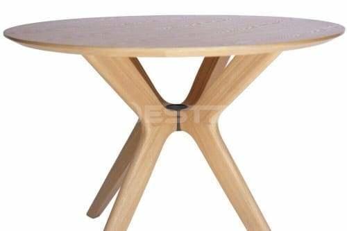 Lyn Round Wood Dining Table - 100cm - Natural Fast shipping On sale