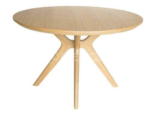 Lyn Round Wood Dining Table - 120cm Natural Fast shipping On sale