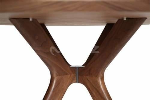 Lyn Round Wood Dining Table - 120cm - Walnut Fast shipping On sale