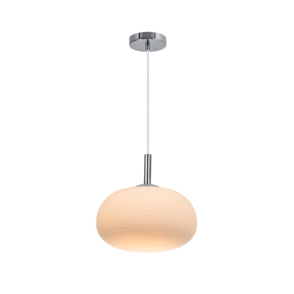 Lyndie Glass Modern Elegant Pendant Lamp Ceiling Light - Chrome Fast shipping On sale