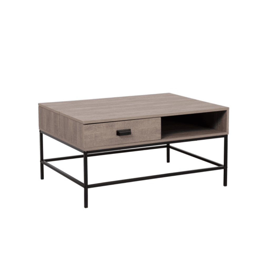 Lyra Lift-Up Retangular Coffee Table W/ 1-Drawer - Oak Fast shipping On sale