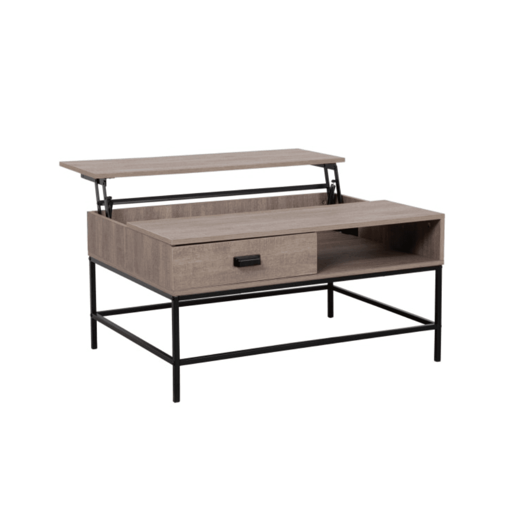 Lyra Lift-Up Retangular Coffee Table W/ 1-Drawer - Oak Fast shipping On sale