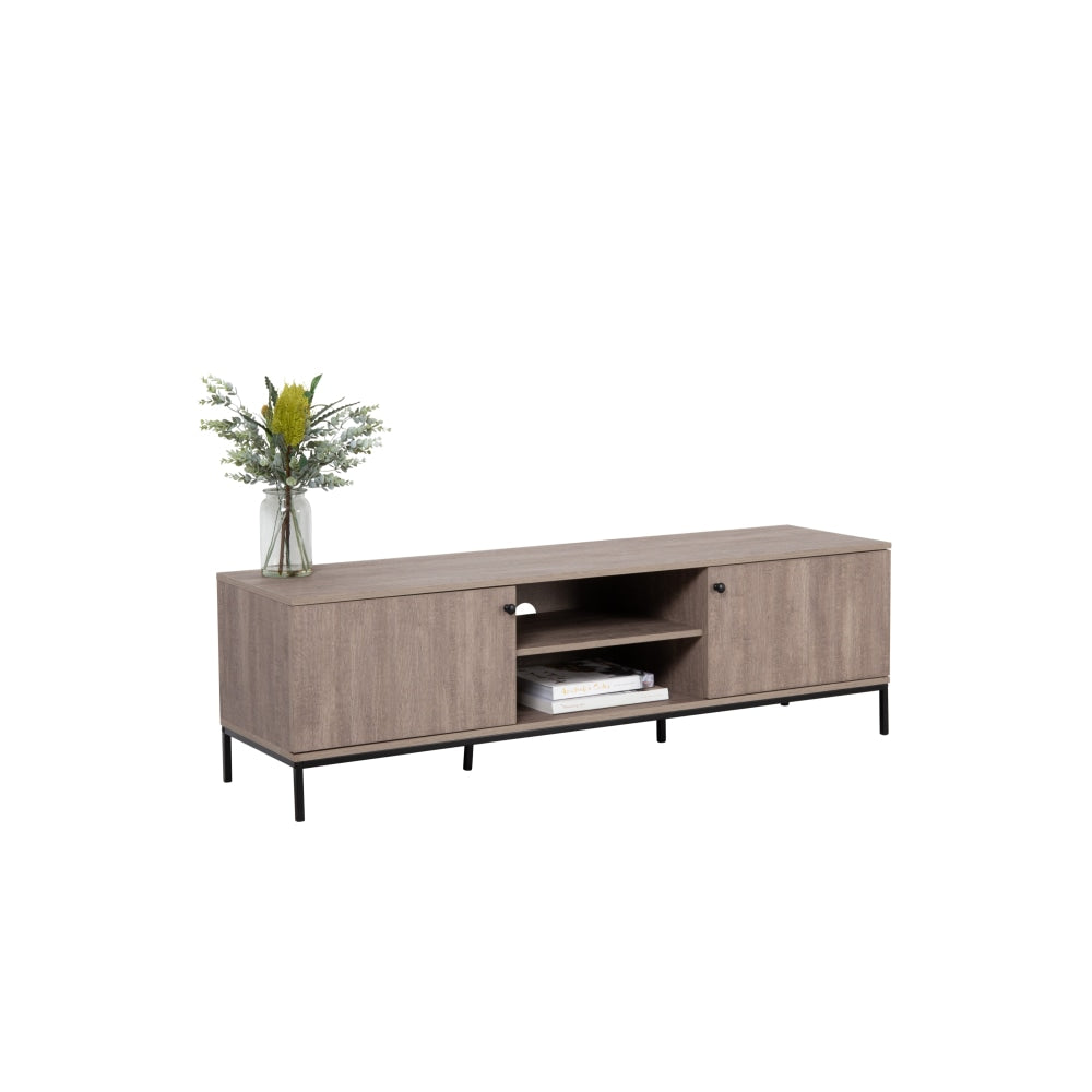 Lyra Lowline Entertainment Unit TV Stand W/ 2-Doors 150cm - Oak Fast shipping On sale