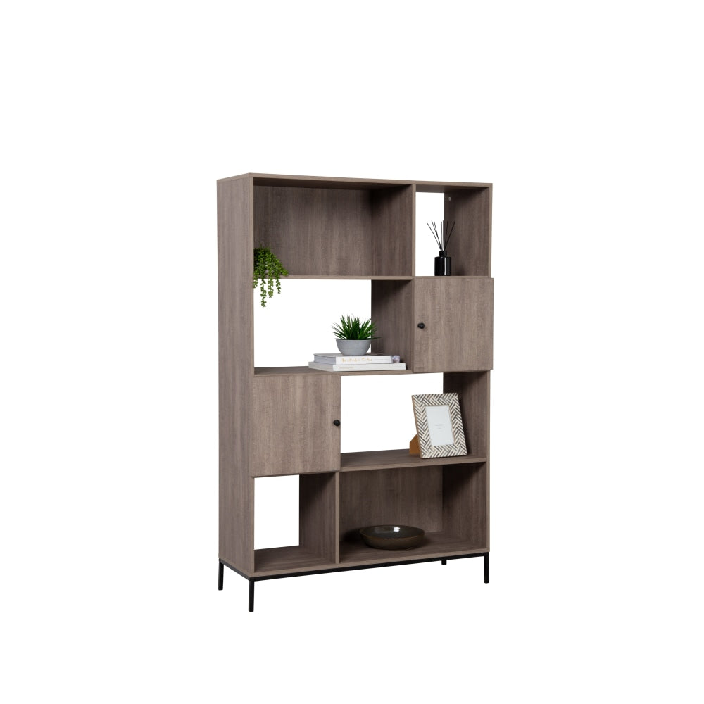 Lyra Multi-Purpose 4-Tier Bookcase Display Shelf - Oak Fast shipping On sale