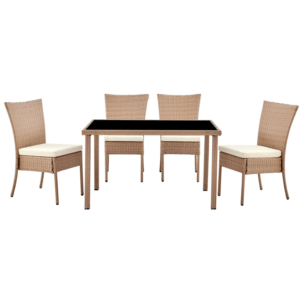 Lytton 5 Piece Outdoor Furniture Dining Set - Natural Sets Fast shipping On sale