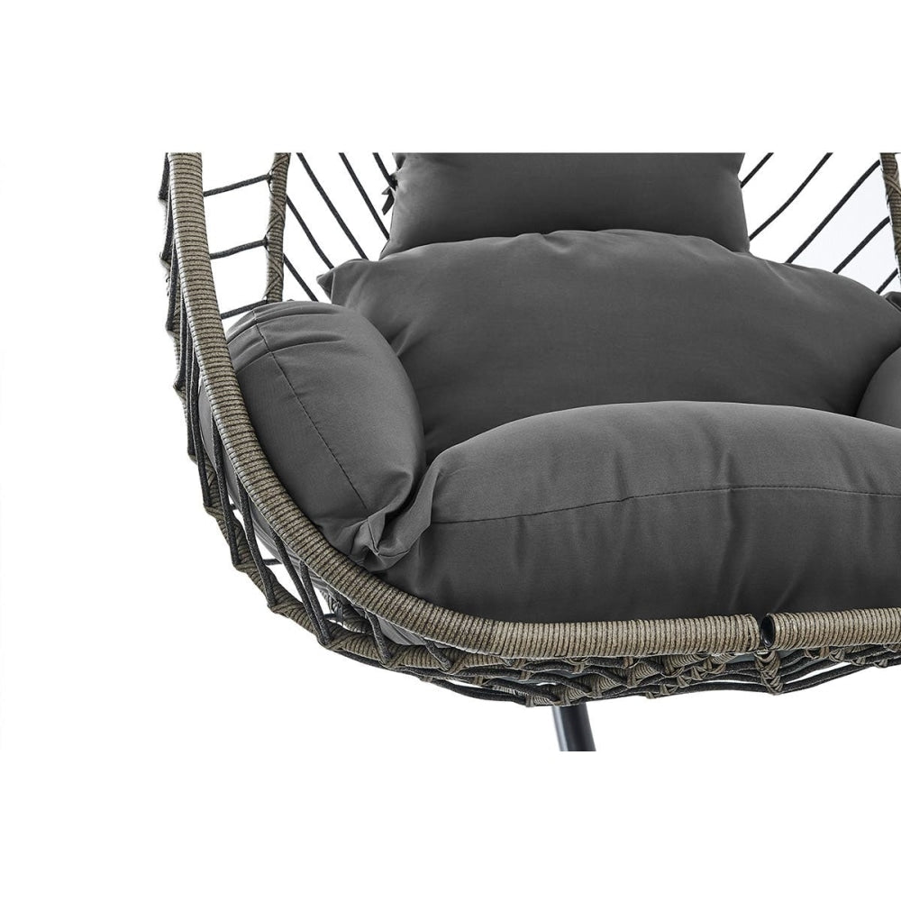 Mackenzie Outdoor Furniture Relaxing Lounge Egg Patio Chair - Grey/ Grey Fast shipping On sale