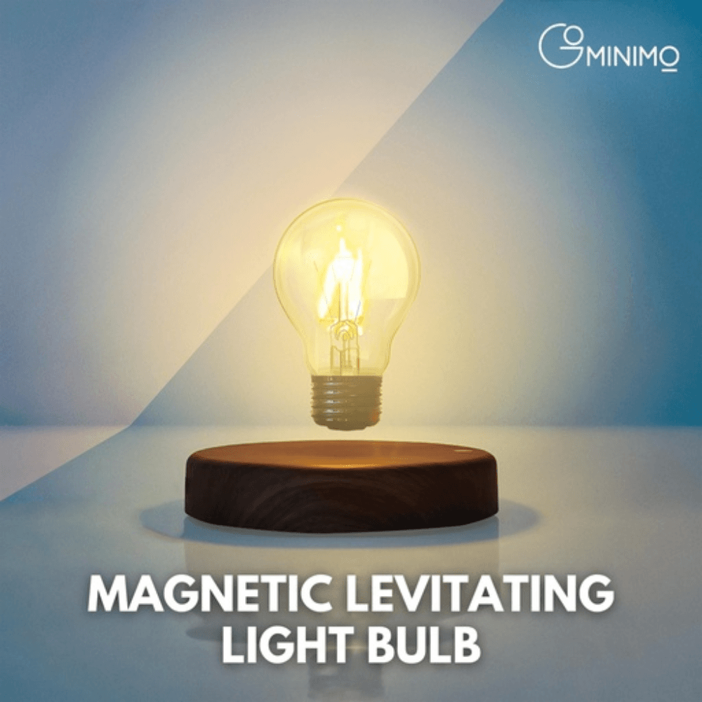 Magnetic Levitating LED Light Bulb Round Brown Desk Lamp Table Fast shipping On sale