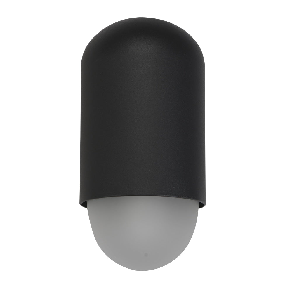 MAGNUM Wall Light Surface Mounted ES Oval Matte Black IP44 Opal Diffuser Lamp Fast shipping On sale