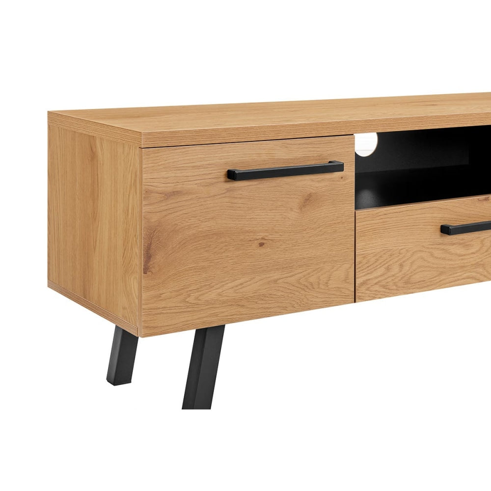 Mallow Lowline Entertainment Unit TV Stand Storage Cabinet 140cm - Oak Fast shipping On sale