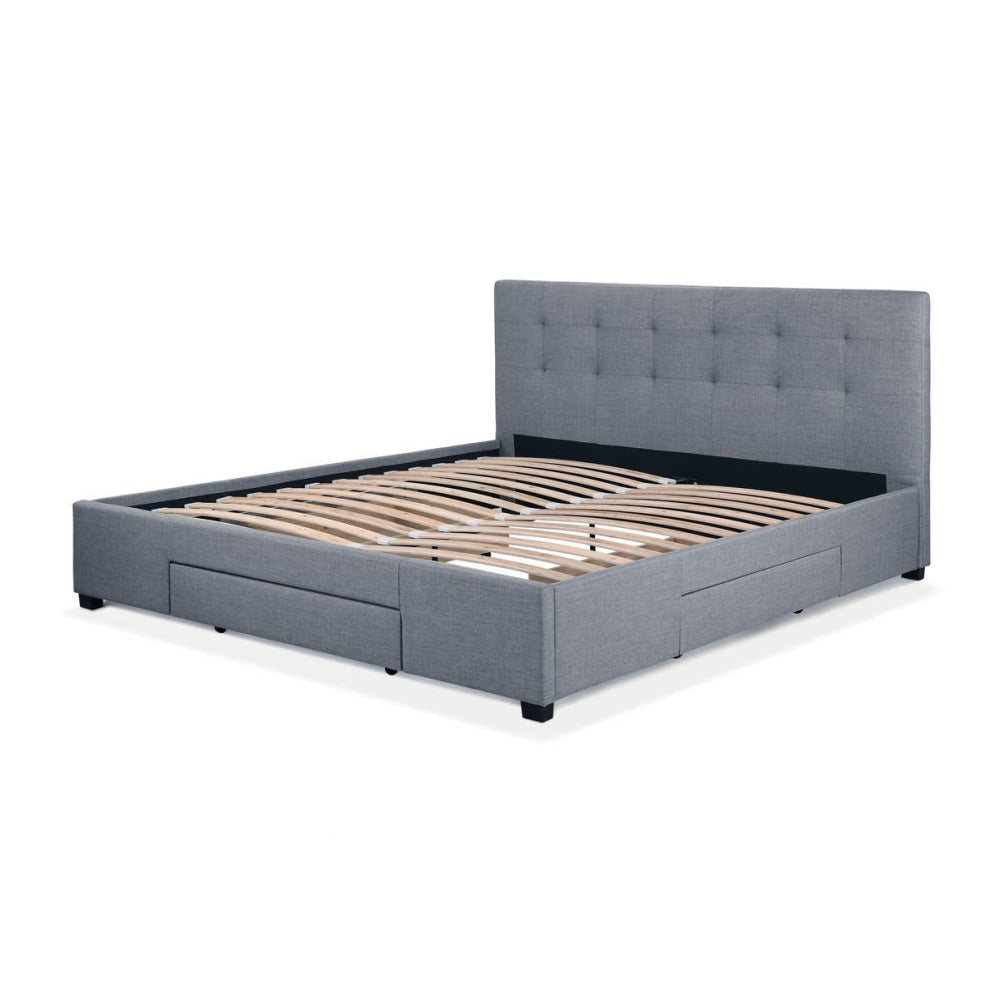 Manarola Collection 3 Drawer Bed Frame - Grey Double Fast shipping On sale