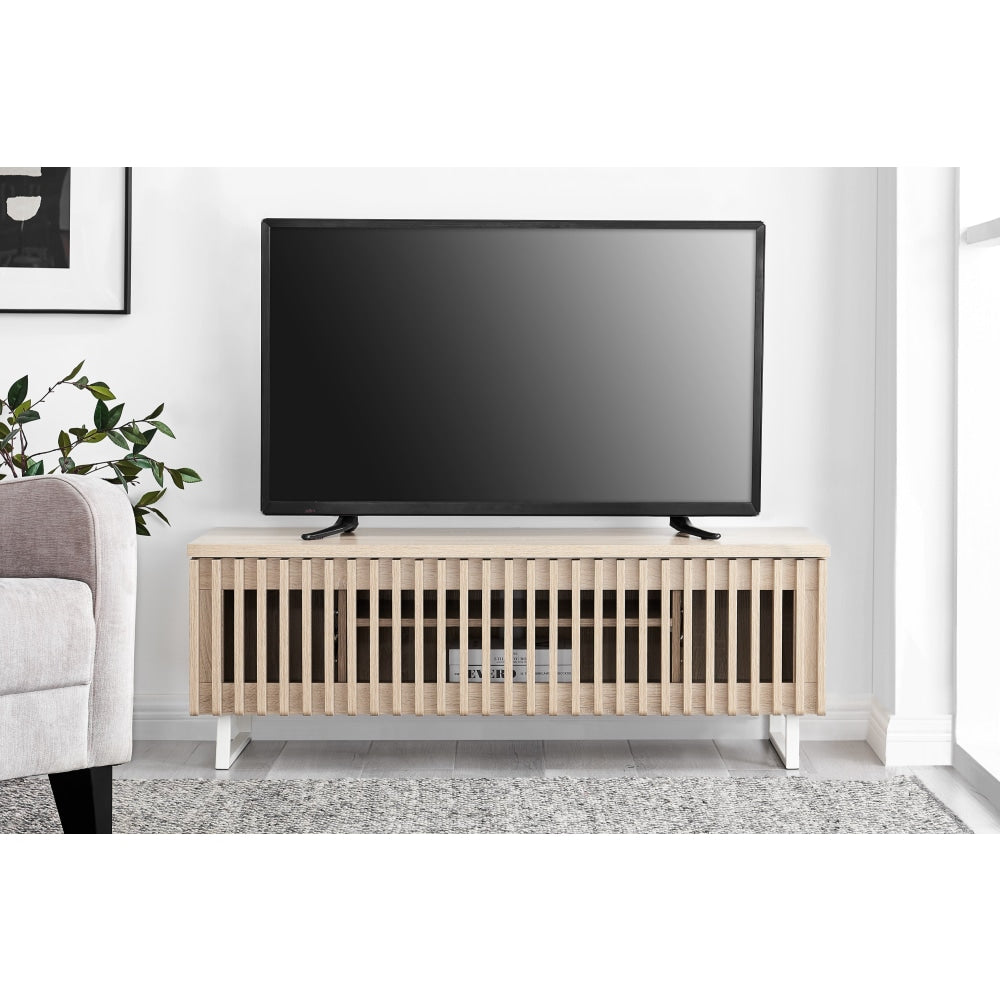 Manila Lowline Entertainment Unit TV Stand Storage Cabinet 120cm - Natural Fast shipping On sale