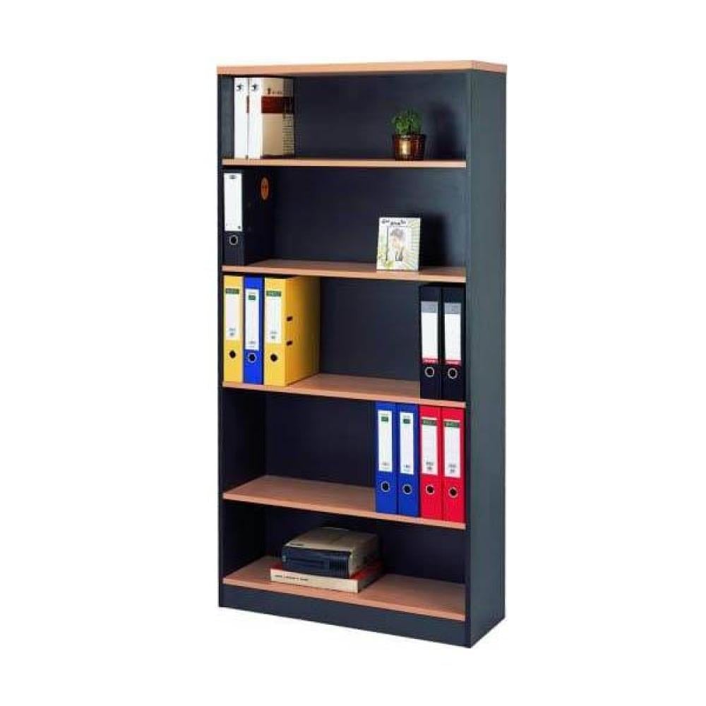 Mantone 5-Tier High Bookcase Office Storage Cabinet - Select Beech/Ironstone Fast shipping On sale
