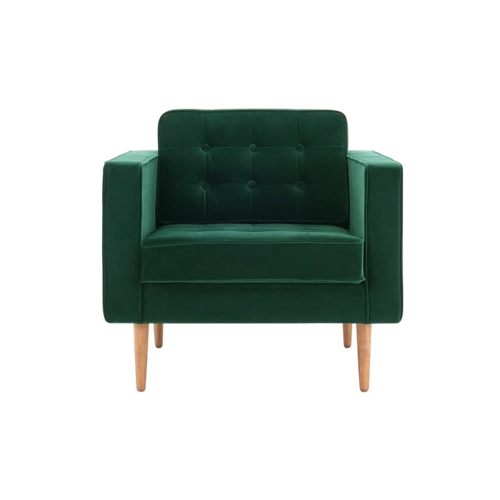 Marcella Velvet Fabric Relaxing Accent Lounge Armchair - Green Chair Fast shipping On sale