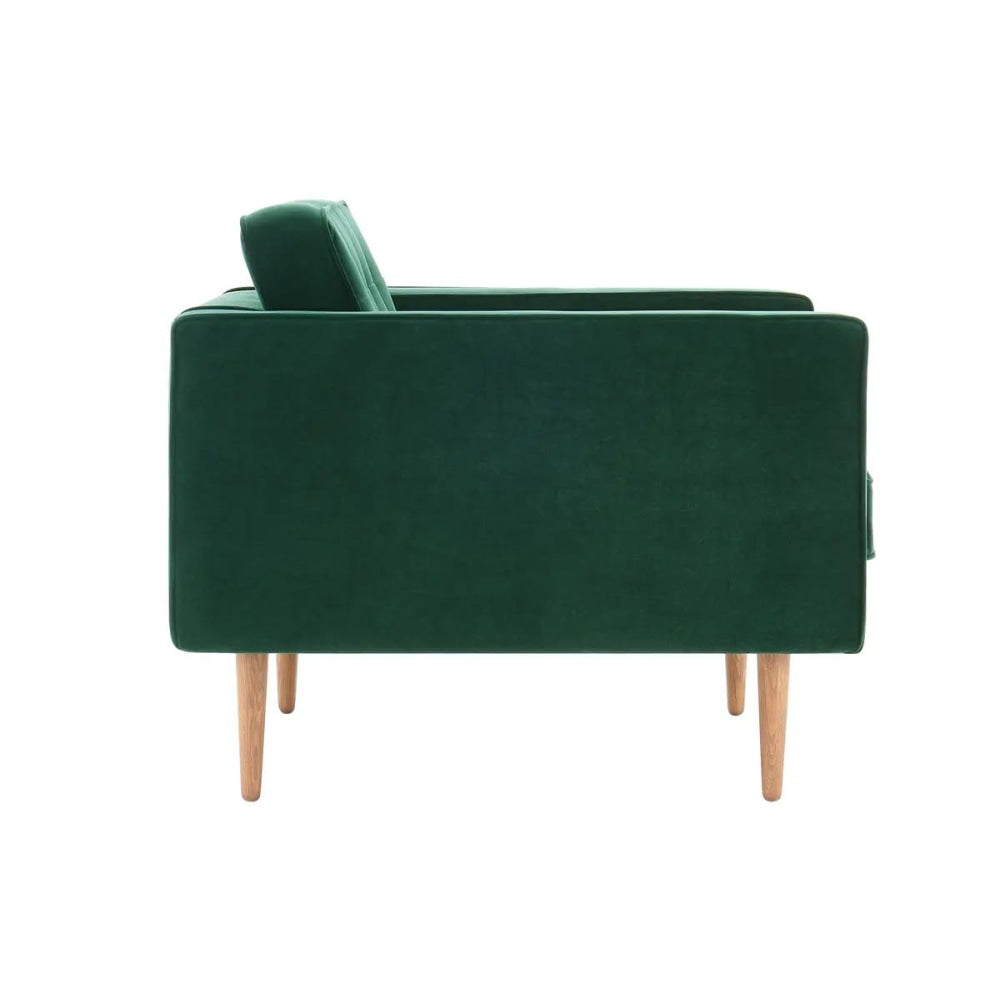 Marcella Velvet Fabric Relaxing Accent Lounge Armchair - Green Chair Fast shipping On sale