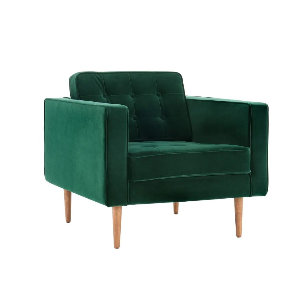 Marcella Velvet Fabric Relaxing Accent Lounge Armchair - Green Chair Fast shipping On sale