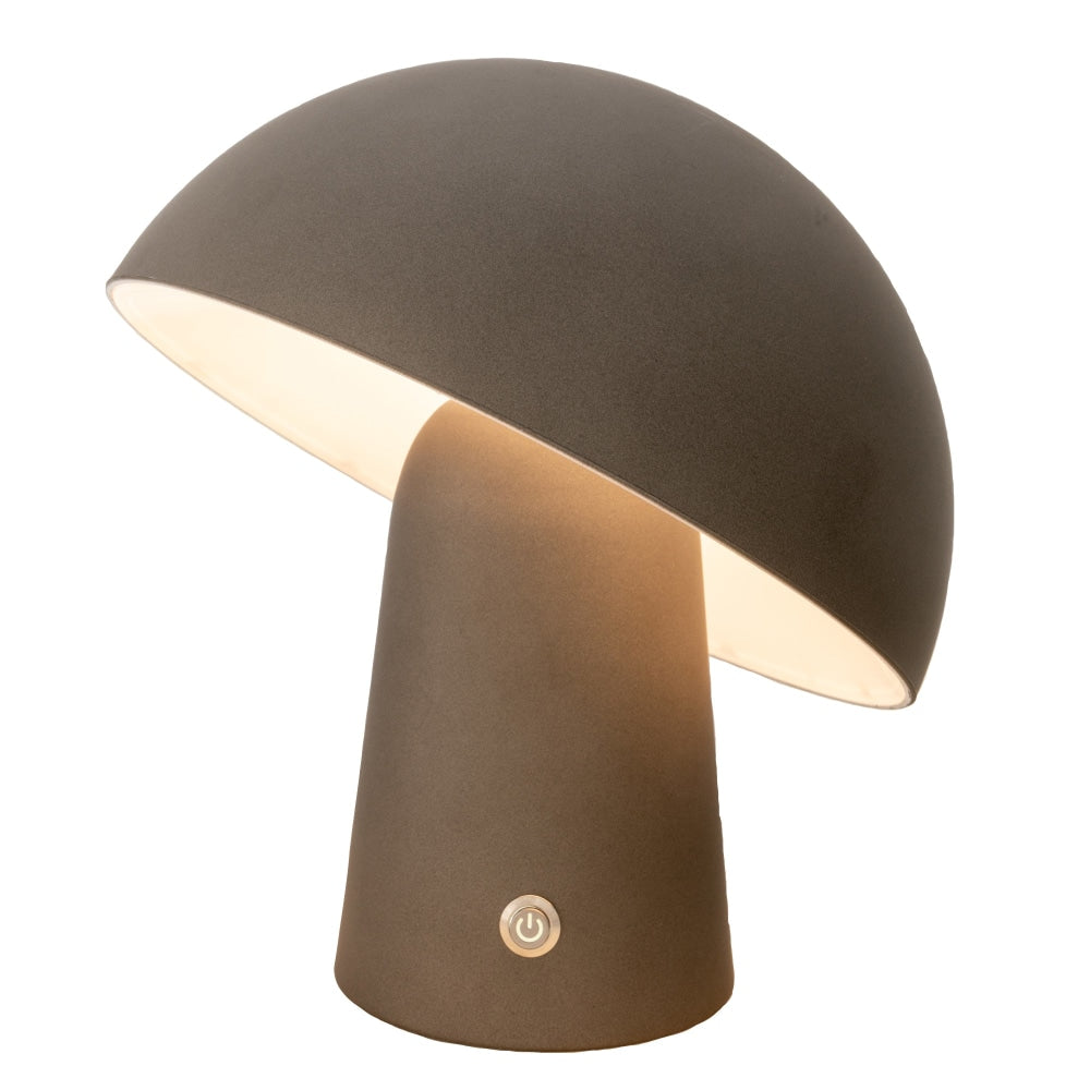 Mario Modern Mushroom USB Rechargeable Table Desk Lamp Steel Grey Fast shipping On sale