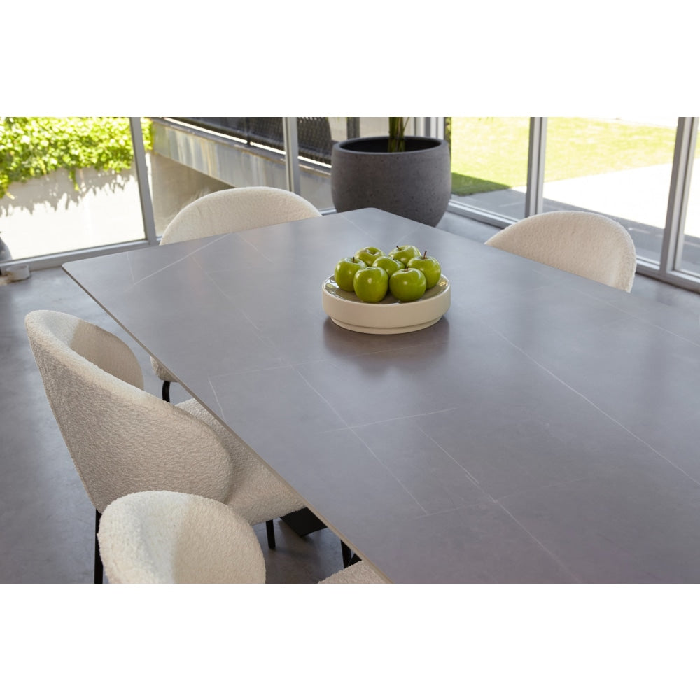 Marion Rectangular Modern Ceramic Kitchen Dining Table 180cm - Bulgarian Grey Fast shipping On sale