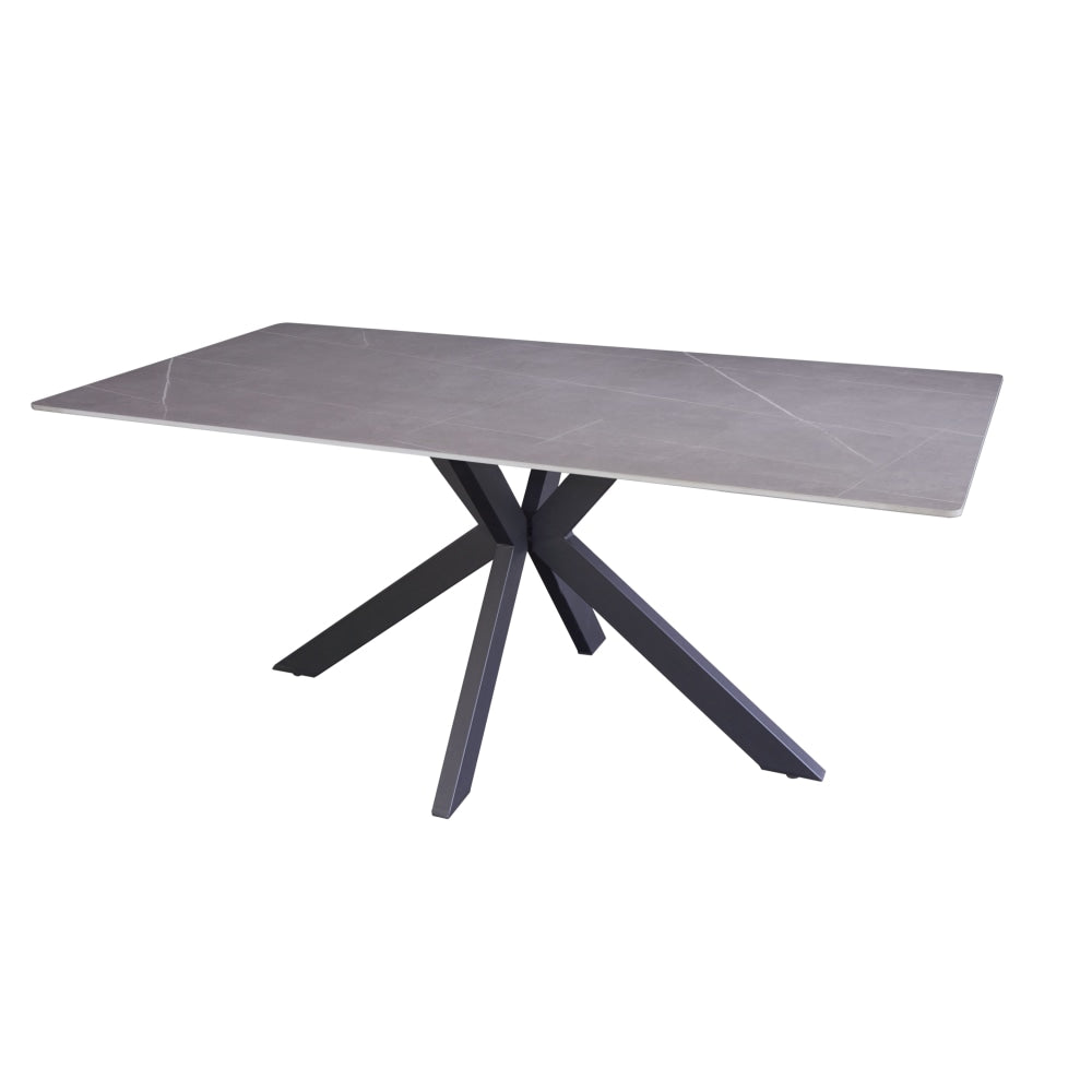 Marion Rectangular Modern Ceramic Kitchen Dining Table 180cm - Bulgarian Grey Fast shipping On sale