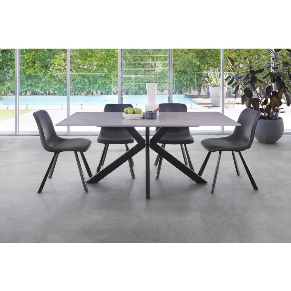 Marion Rectangular Modern Ceramic Kitchen Dining Table 180cm - Bulgarian Grey Fast shipping On sale