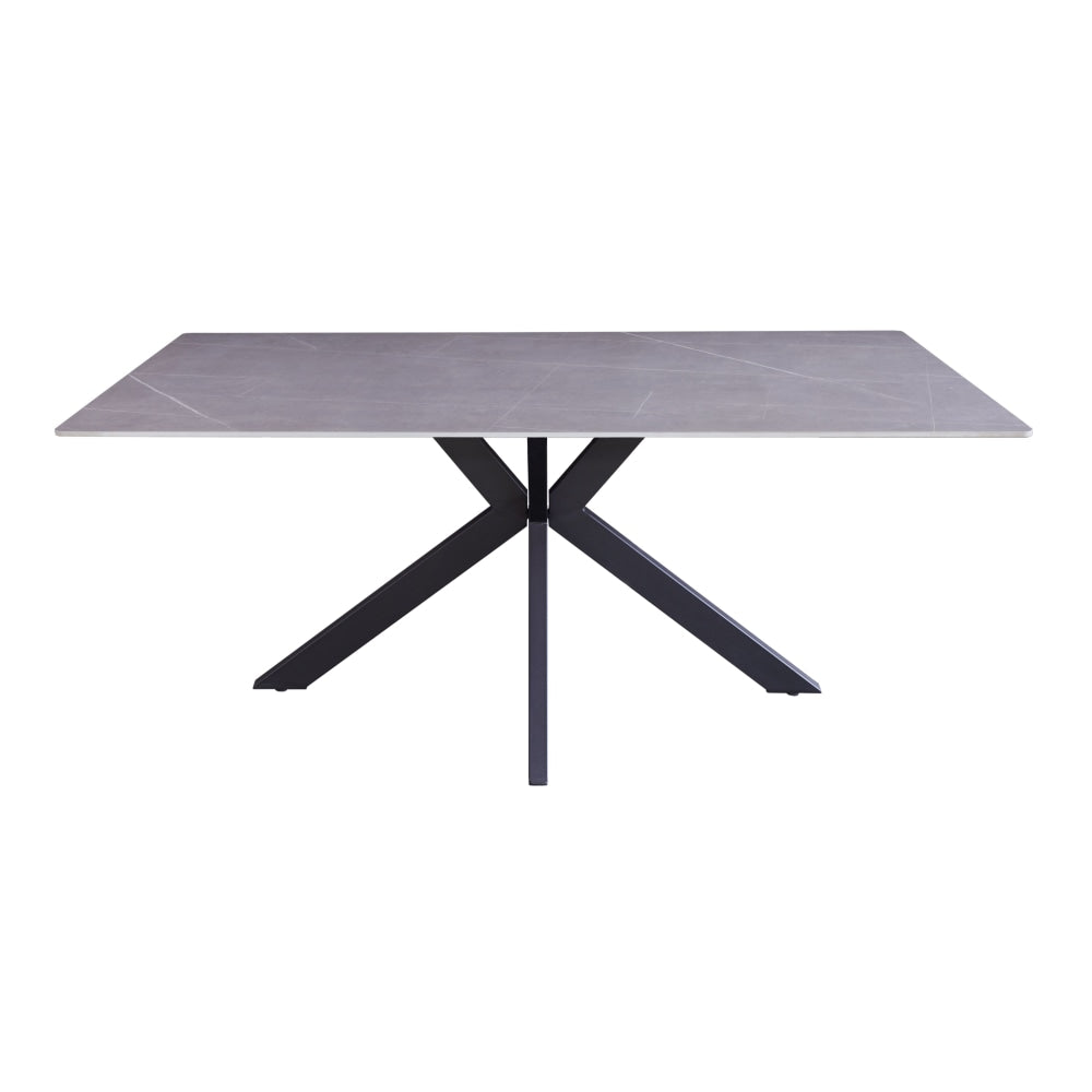 Marion Rectangular Modern Ceramic Kitchen Dining Table 180cm - Bulgarian Grey Fast shipping On sale