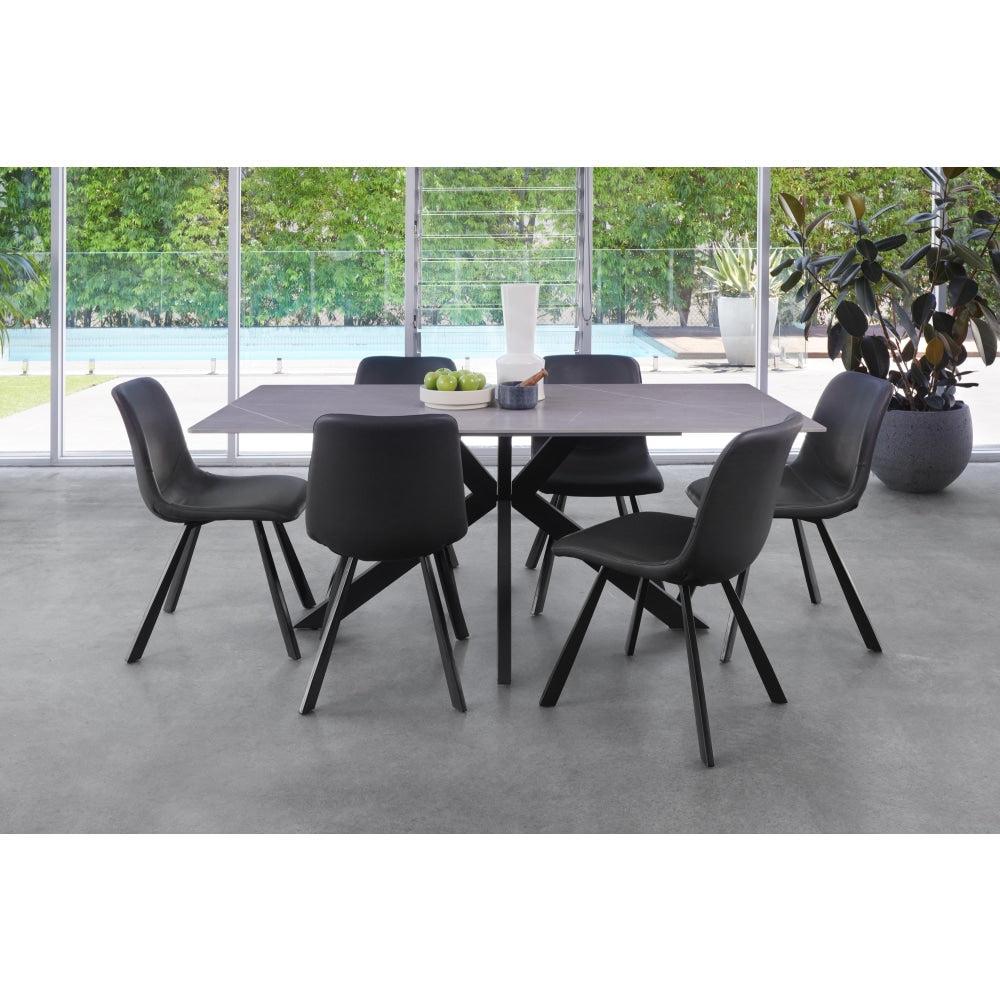 Marion Rectangular Modern Ceramic Kitchen Dining Table 180cm - Bulgarian Grey Fast shipping On sale