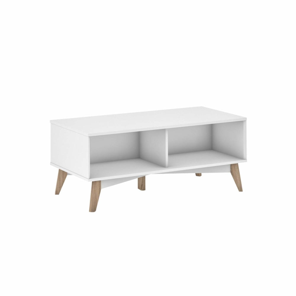 Marissa Open Shelves Coffee Table - White Fast shipping On sale