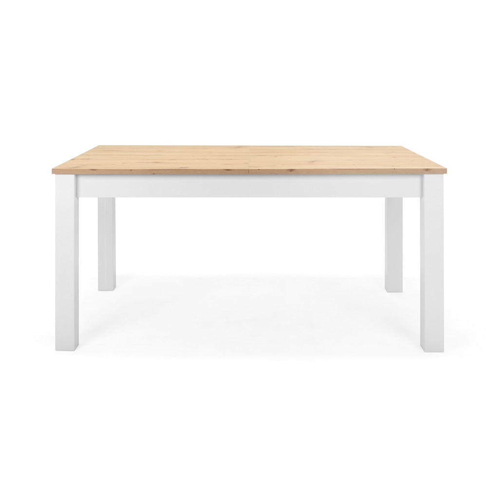 Mark Wooden Extendable Kitchen Dining Table 160 - 215cm - White/Oak Fast shipping On sale
