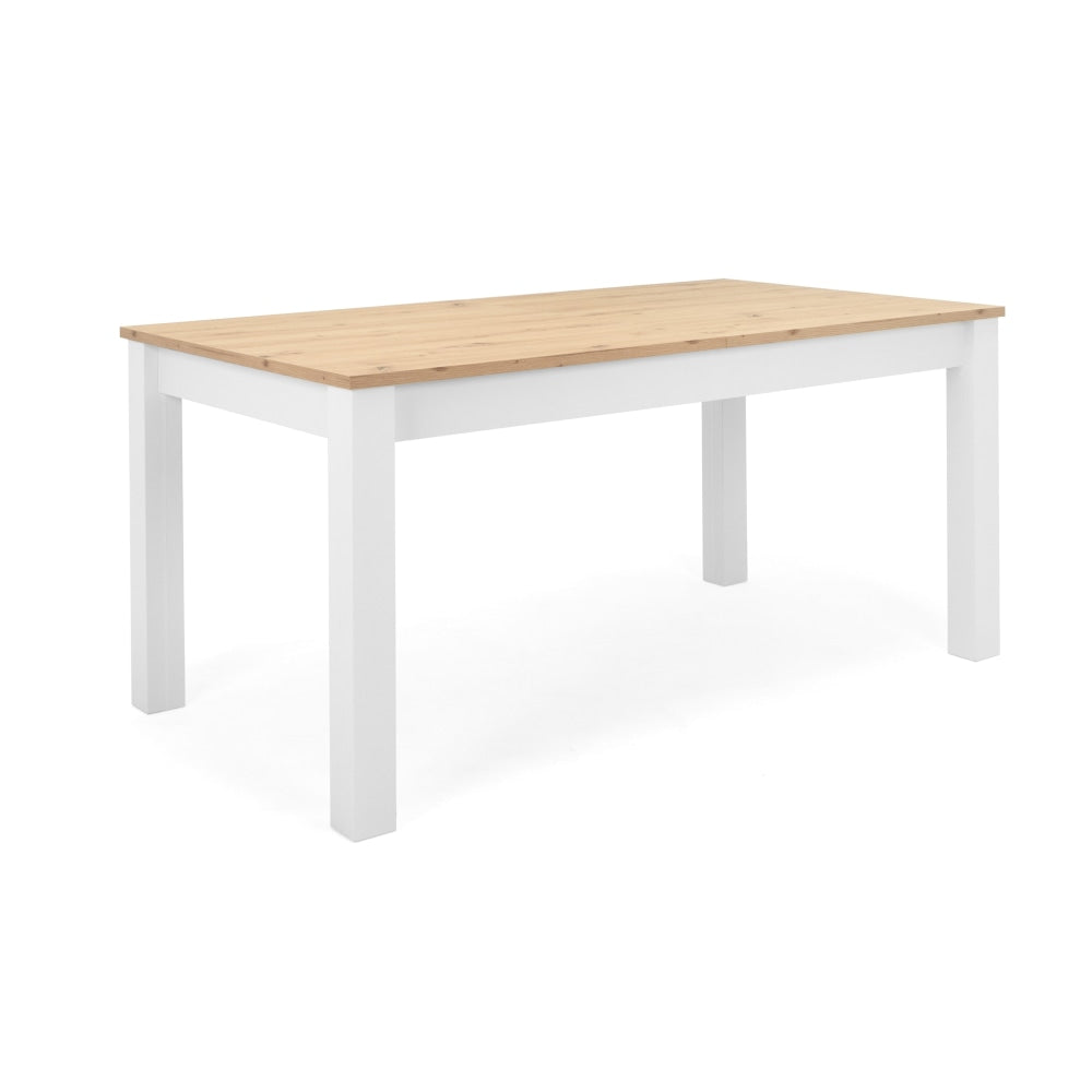 Mark Wooden Extendable Kitchen Dining Table 160 - 215cm - White/Oak Fast shipping On sale