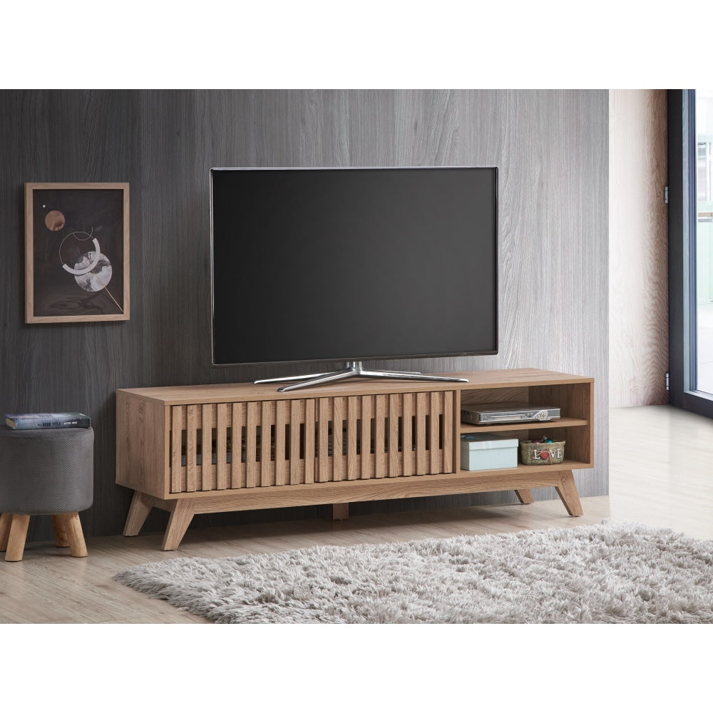 Mark Wooden TV Stand Entertainment Unit W/ 2-Doors 160cm - Oak Fast shipping On sale