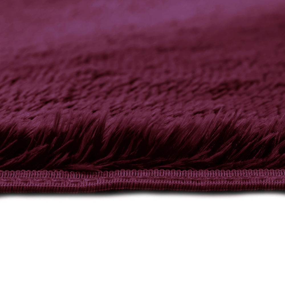 Marlow Floor Mat Rugs Shaggy Rug Area Carpet Large Soft Mats 300x200cm Burgundy Fast shipping On sale