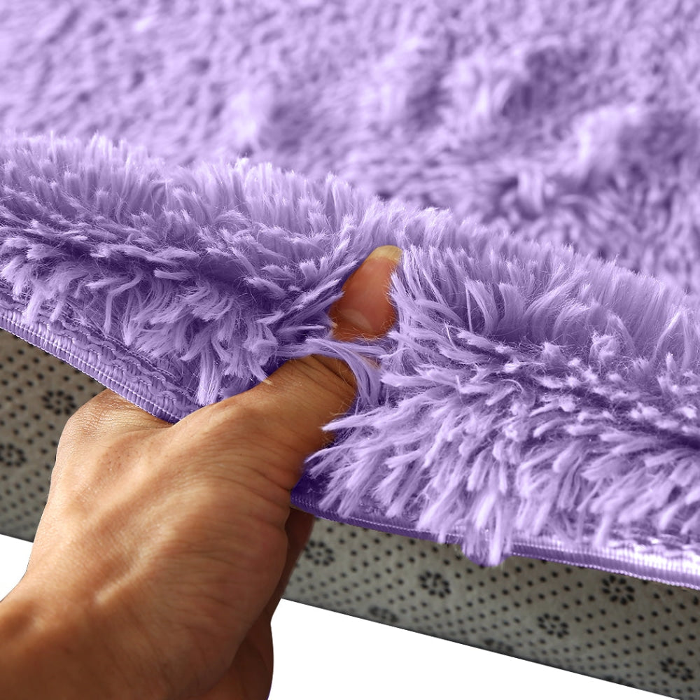 Marlow Floor Mat Rugs Shaggy Rug Area Carpet Large Soft Mats 300x200cm Purple Fast shipping On sale