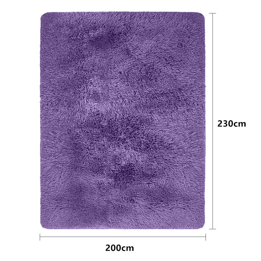 Marlow Floor Mat Rugs Shaggy Rug Area Carpet Large Soft Mats 300x200cm Purple Fast shipping On sale