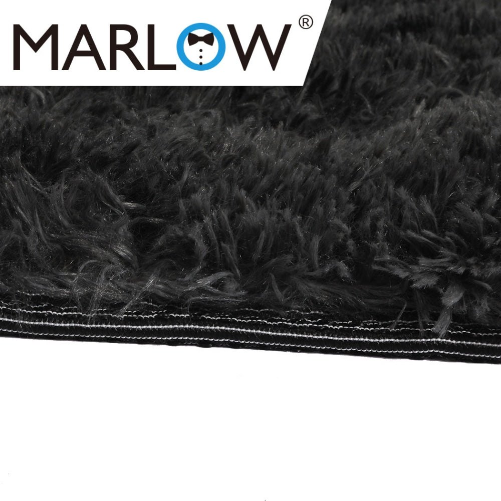 Marlow Floor Rug Shaggy Rugs Soft Large Carpet Area Tie-dyed 120x160cm Black Fast shipping On sale
