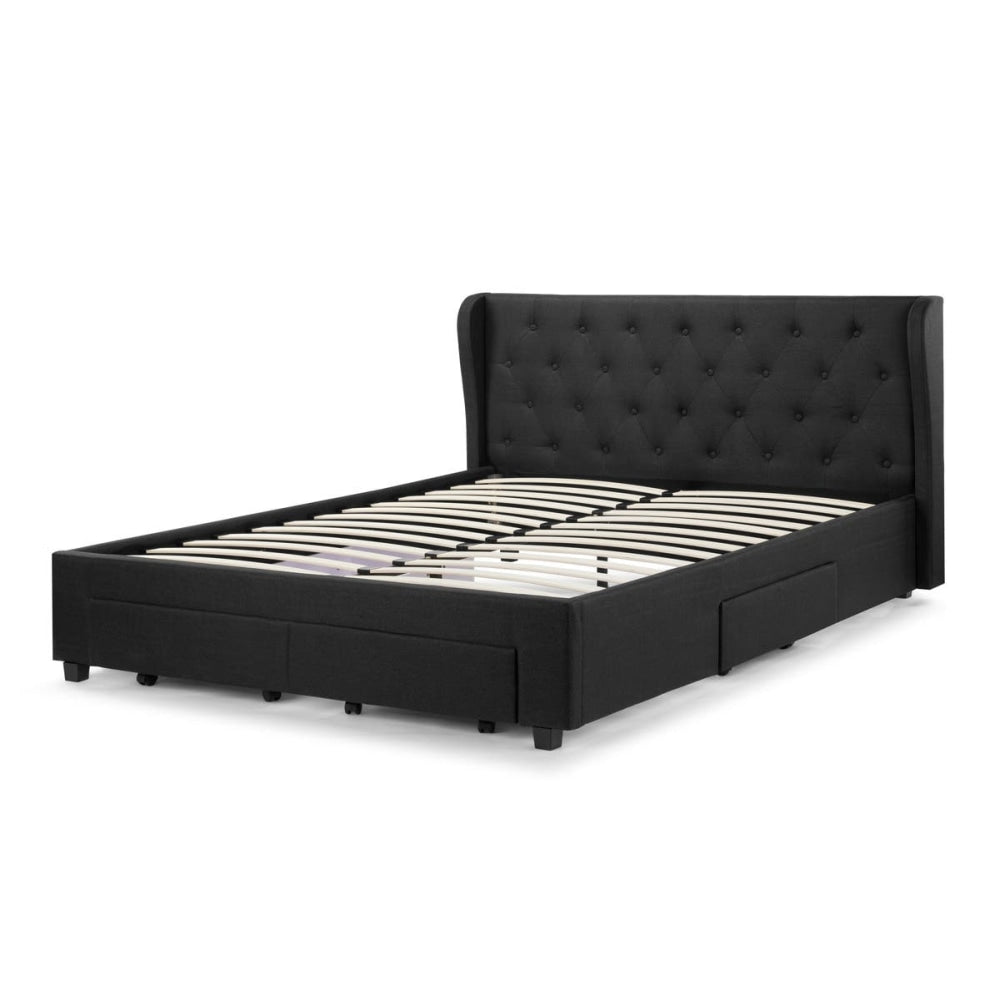 Marseille Storage Bed Frame - Black Double Fast shipping On sale