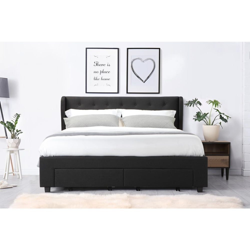 Marseille Storage Bed Frame - King Black Fast shipping On sale