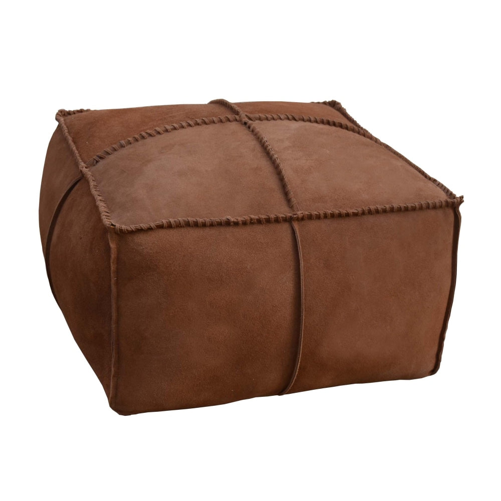 Martin Leather Suede Texture Square Foot Stool Ottoman Fast shipping On sale