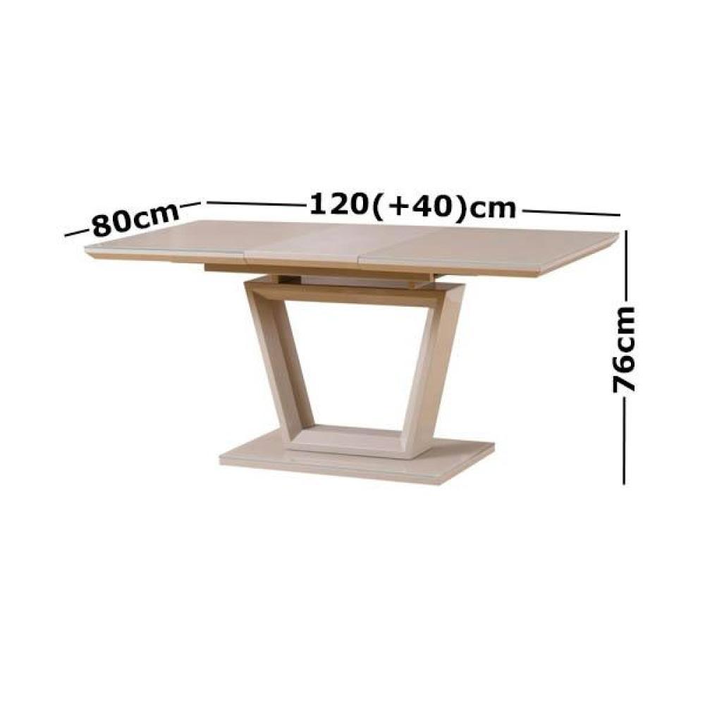 Martis Extension Rectangular Dining Table 120-160cm - Cappuccino Fast shipping On sale