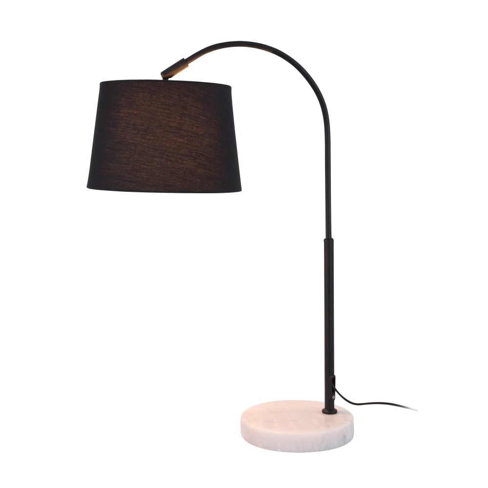 Mason Arc Curved Table Desk Lamp Marble Base - Black Fast shipping On sale