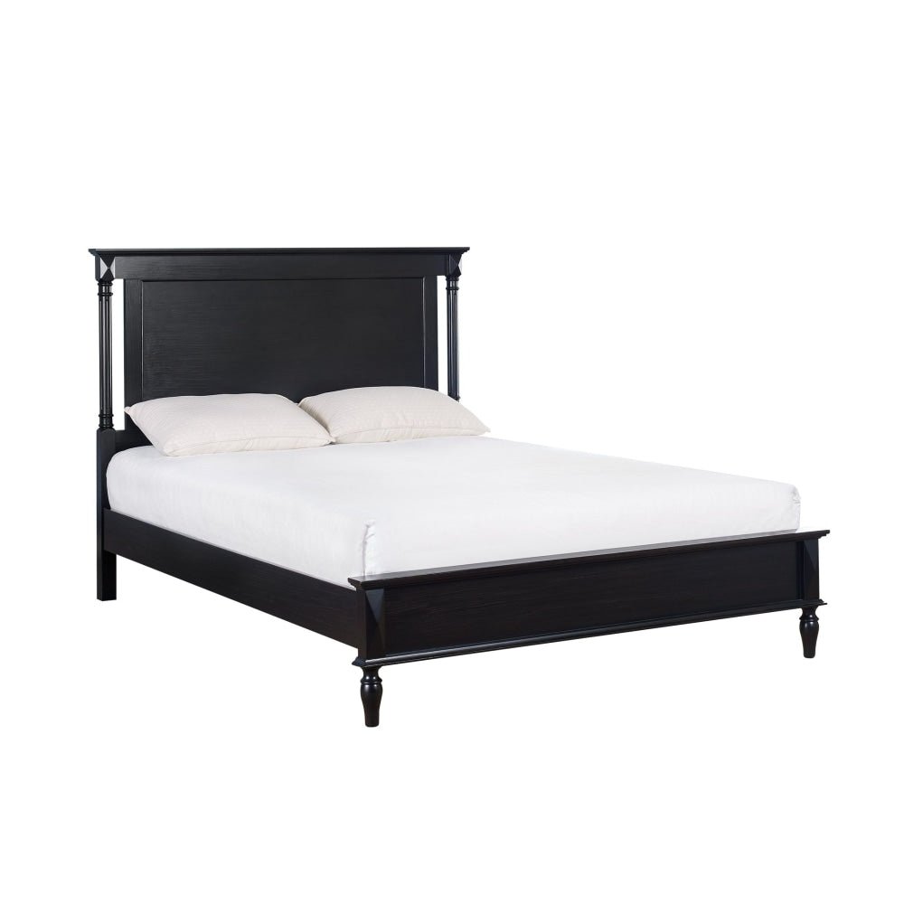 Mason Modern European Solid Wooden Bed Frame King Size - Black Fast shipping On sale