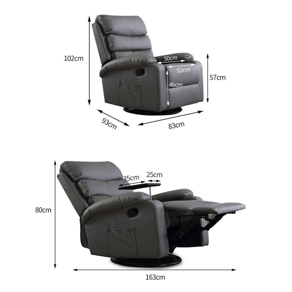 Massage Chair Recliner Chairs Heated Lounge Sofa Armchair 360 Swivel Grey Fast shipping On sale