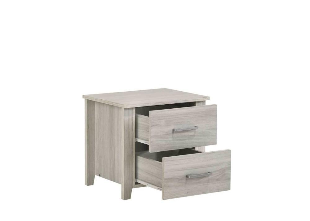 Maze 2 - Drawers Nightstand Bedside End Lamp Table - White Oak Fast shipping On sale