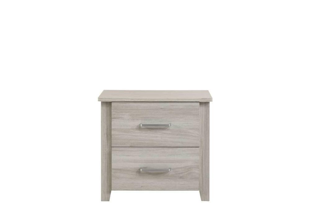Maze 2 - Drawers Nightstand Bedside End Lamp Table - White Oak Fast shipping On sale