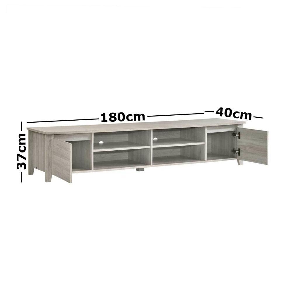 Maze TV Stand Entertainment Unit Lowline 180cm - Natural Fast shipping On sale