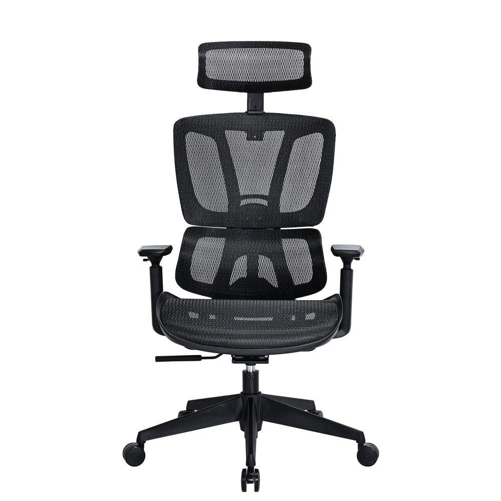 MECCA Ergonomic Double Mesh Back & Seat Manager Computer Office Task Chair - Black Fast shipping On sale